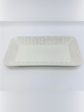 Vintage Pfaltzgraff Basket Weave Bread Tray Platter 6-5/8” x 12-3/8” EUC